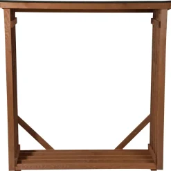 dobar XL-Kaminholzregal 140 x 143 x 50 cm grün-braun