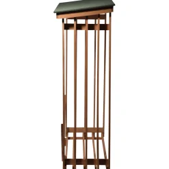 dobar XL-Kaminholzregal 140 x 143 x 50 cm grün-braun