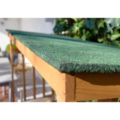 dobar XL-Kaminholzregal 140 x 143 x 50 cm grün-braun