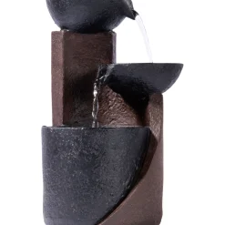 dobar Zimmerbrunnen 14,2 x 22 x 14,2 cm dunkelgrau-schwarz
