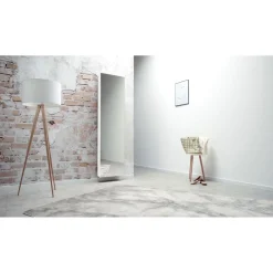 Drehschrank Ordnung mit Spiegelfront 50 x 195 x 18 cm weiß