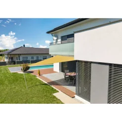 Dreieck-Segel Cannes 4 x 4 x 4 m gelb