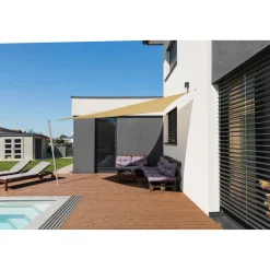 Dreieck-Segel Capri 5 x 5 x 5 m champagner