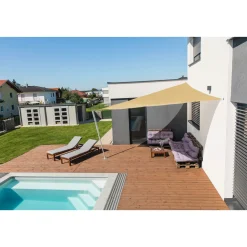 Dreieck-Segel Capri 5 x 5 x 5 m champagner