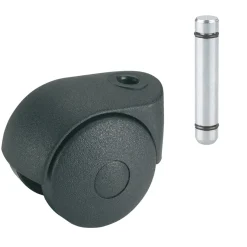 Dörner + Helmer Doppelrolle für normale Böden mit Stift 8 x 31 mm schwarz