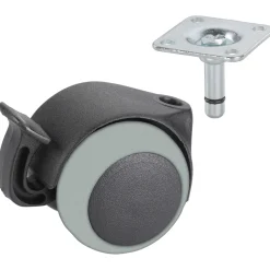 Dörner + Helmer Doppelrolle für empfindliche Böden mit Feststeller 50 mm