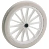 Dörner + Helmer Ersatzrad mit Kunststoff-Speichenfelge und Gleitlager 185 x 24 mm weiß