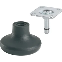 Dörner + Helmer Möbelgleiter mit Platte 50 mm 12 Stück