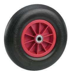 Dörner + Helmer Pannensicheres-Rad mit Kunststofffelge Kugellager und Rillenprofil 400 x 100 mm