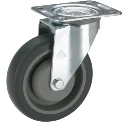 Dörner + Helmer Transportgeräte-Lenkrolle mit TPE-Lauffläche und Fadenschutz 100 x 32 mm