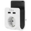 Dual-USB-Ladegerät mit Netzsteckdose