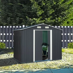 Durabil Gerätehaus Moritz carbon und weiß 204 x 186 x 132 cm