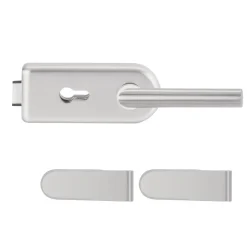 Durabil Glastürbeschlagset SKY Profilzylinder 2- teilig Bänder Alu EV1