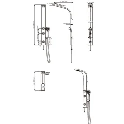 Duschpaneel Sansibar Edelstahl