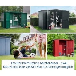 EcoStar Gerätehaus Elegant-PTyp 2RAL7016 1 flg