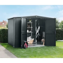 EcoStar Gerätehaus Elegant-STyp 3RAL7016 2 flg