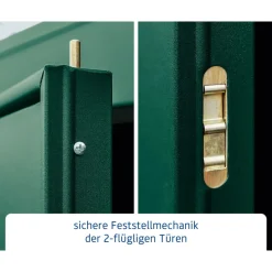 EcoStar Gerätehaus Elegant-PTyp 2RAL6005 2 flg