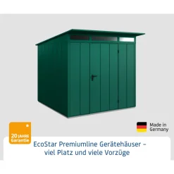 EcoStar Gerätehaus Elegant-PTyp 2RAL6005 1 flg