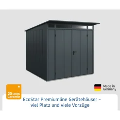 EcoStar Gerätehaus Elegant-PTyp 2RAL7016 2 flg