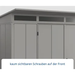 EcoStar Gerätehaus Elegant-PTyp 3RAL9007 2 flg