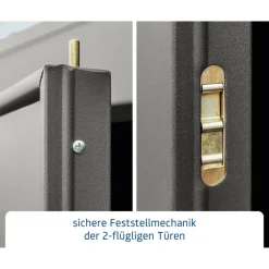 EcoStar Gerätehaus Elegant-PTyp 3RAL9007 2 flg