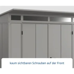 EcoStar Gerätehaus Elegant-PTyp 2RAL9007 2 flg