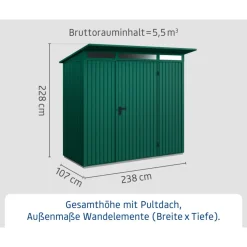 EcoStar Gerätehaus Trend-PTyp 1RAL6005 1 flg