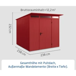 EcoStar Gerätehaus Trend-PTyp 2RAL3004 1 flg