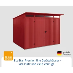 EcoStar Gerätehaus Trend-PTyp 3RAL3004 2 flg