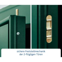 EcoStar Gerätehaus Trend-PTyp 3RAL6005 2 flg