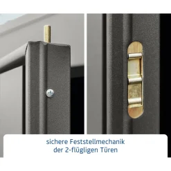 EcoStar Gerätehaus Trend-PTyp 3RAL9007 2 flg