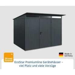 EcoStar Gerätehaus Trend-PTyp 3RAL7016 1 flg