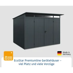 EcoStar Gerätehaus Trend-PTyp 3RAL7016 2 flg