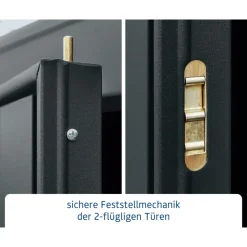 EcoStar Gerätehaus Trend-PTyp 3RAL7016 2 flg