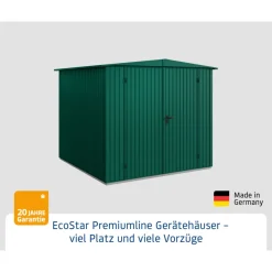 EcoStar Gerätehaus Trend-STyp 2RAL6005 2 flg