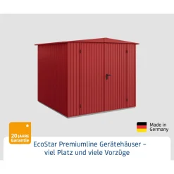 EcoStar Gerätehaus Trend-STyp 2RAL3004 2 flg