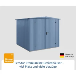 EcoStar Gerätehaus Trend-STyp 2RAL5014 2 flg