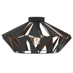 Eglo LED Deckenleuchte Carlton 6 schwarz/kupfer