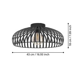 Eglo LED Deckenleuchte Mogano 3 schwarz