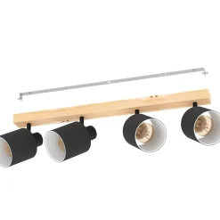 Eglo LED Deckenspot Batallas 4-flammig schwarz