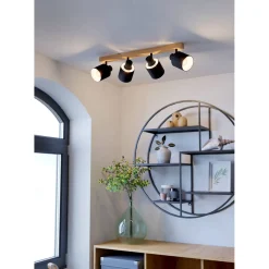 Eglo LED Deckenspot Batallas 4-flammig schwarz