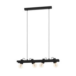 Eglo LED Hängeleuchte Plimsoll 4-flammig schwarz