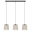 Eglo LED Pendelleuchte Fattoria 3-flammig schwarz/braun/weiß