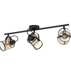 Eglo LED Spot Dellow 3-flammig schwarz/messing