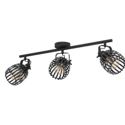 Eglo LED Spot Girona 3-flammig schwarz/messing