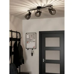 Eglo LED Spot Girona 3-flammig schwarz/messing