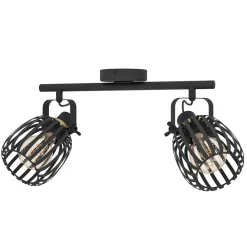 Eglo LED Spot Girona 2-flammig schwarz/messing