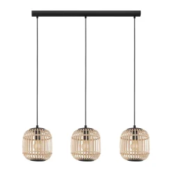 Eglo Hängeleuchte Bordesley 3 Spots schwarz