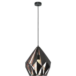 Eglo Hängeleuchte Carlton schwarz/kupfer
