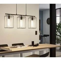 Eglo Hängeleuchte Loncino 3 schwarz